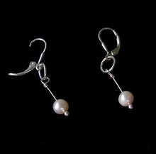 Load image into Gallery viewer, AAA Natural White 6.5-6mm Pearl & Silver Earrings 304499 - PremiumBead Primary Image 1