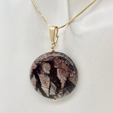 Load image into Gallery viewer, Porcelain Jasper 30mm Disc and 14K Gold Filled Pendant 510602H - PremiumBead Alternate Image 3