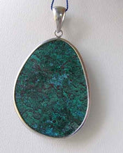 Load image into Gallery viewer, Natural Chrysocolla Sterling Silver Pendant 6865Aq - PremiumBead Alternate Image 2
