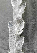 Load image into Gallery viewer, Fluttering 2 Hand Carved Quartz Butterfly Beads | 21x18x5mm | Clear - PremiumBead Alternate Image 8