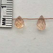 Load image into Gallery viewer, Imperial Topaz 1.4tcw Briolette | 7x4mm | Pink Orange | 2 Beads |