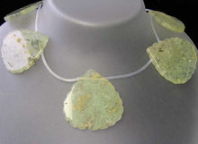 Load image into Gallery viewer, 8 Druzy Green Prehnite Briolette Beads 10458H - PremiumBead Primary Image 1