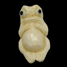 Load image into Gallery viewer, Frog Meditating Pendant Bead | 28x15x8mm | White | 1 Bead |