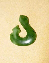 Load image into Gallery viewer, Hand Carved Genuine Jade Maori 34x30mm Fishhook Pendant Bead 5719F - PremiumBead Alternate Image 3