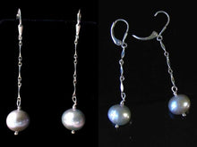 Load image into Gallery viewer, Moonshine Natural Pearl Solid Sterling Silver Earrings 303123B - PremiumBead Primary Image 1