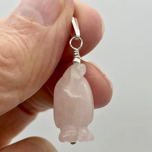 Load image into Gallery viewer, Darling! Rose Quartz Penguin Sterling Silver Pendant 509273RQS - PremiumBead Alternate Image 4