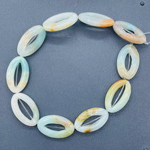 Load image into Gallery viewer, Picture Frame Amazonite Oval Bead 8 inch Strand 9368CHS