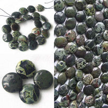 Load image into Gallery viewer, 4 Green Sediment Stone 18mm Coin Beads 8722 - PremiumBead Alternate Image 4