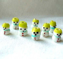 Load image into Gallery viewer, Frosty Lampwork Glass Snowmen Bead Strand 108720 - PremiumBead Alternate Image 2