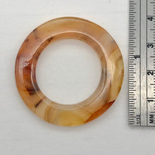 Load image into Gallery viewer, Carnelian Agate Picture Frame Bead| 37x3.5mm | Orange | 23mm opening |