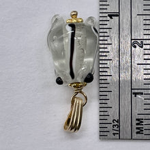 Load image into Gallery viewer, Lampwork Glass 14K Gold Filled Frog | 1" Long | Clear | 1 Pendant |