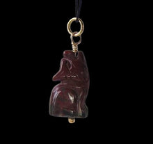Load image into Gallery viewer, Jasper Wolf Pendant Necklace | Semi Precious Stone Jewelry | 14k Pendant