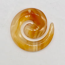 Load image into Gallery viewer, Chalcedony, Mandarin Spiral | 32x4.5mm | Orange | 1 Pendant Bead |