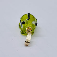 Load image into Gallery viewer, Lampwork Frog 14K Gold Filled Frog | 1" Long | Peridot | 1 Pendant |