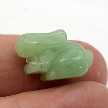 Load image into Gallery viewer, Hoppy 2 Hand Carved Natural Aventurine Bunny Rabbit Beads | 22x12x10m | Green