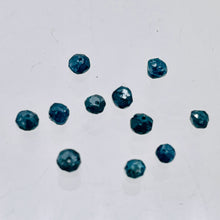 Load image into Gallery viewer, Blue Diamond Faceted Roundel Beads | 2.5-2mm | 11 Beads | ~1.0 carat |10597B