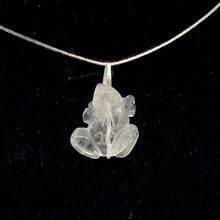 Load image into Gallery viewer, Ribbit! Natural Quartz Frog Solid Sterling Silver Pendant 509266QZS