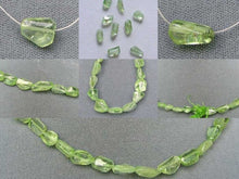Load image into Gallery viewer, Designer Mint Green Peridot Nugget Bead Strand | 7x3x7-8x4.5x10-5x3x11mm |
