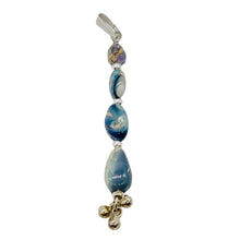 Load image into Gallery viewer, Opal Sterling Silver Drop | 2 1/4" Long | Blue Green Fire | 1 Pendant