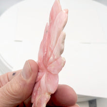 Load image into Gallery viewer, Hand Carved Pink Peruvian Opal Flower Semi Precious Stone Bead | 183.4cts | - PremiumBead Alternate Image 5