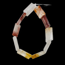 Load image into Gallery viewer, Natural Quartz Orange' 20x12mm Rectangle Bead Half Strand | 10 Beads |