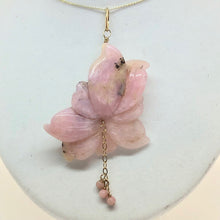Load image into Gallery viewer, Hand Carved Pink Peruvian Opal Flower Pendant! 100cts! 509862I - PremiumBead Primary Image 1