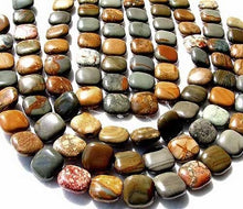 Load image into Gallery viewer, Oregon Owyhee Jasper Square Coin Bead Strand 108963 - PremiumBead Alternate Image 2