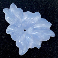 Load image into Gallery viewer, 18.4cts Exquisitely Hand Carved Blue Chalcedony Flower Pendant Bead - PremiumBead Alternate Image 2