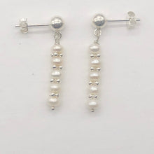 Load image into Gallery viewer, Creamy FW Pearls Sterling Silver Drop/Dangle | 1 " Long| White | 1 Post Earrings