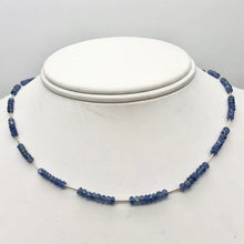 Load image into Gallery viewer, 41cts Genuine Untreated Blue Sapphire & Sterling Silver Necklace 203285 - PremiumBead Primary Image 1