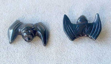 Load image into Gallery viewer, Halloween 2 Hand Carved Hematite Bat Beads | 21x16x5mm | Silver black - PremiumBead Primary Image 1
