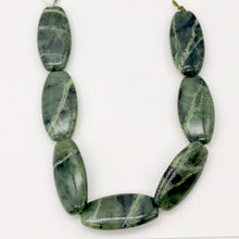 Load image into Gallery viewer, Translucent Flat Squared Oval Nephrite Jade Bead 8&quot; Strand | 18x14x5mm| 7 Beads|
