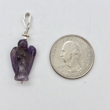 Load image into Gallery viewer, On the Wings of Angels Amethyst Sterling Silver 1.5" Long Pendant 509284AMS - PremiumBead Alternate Image 5