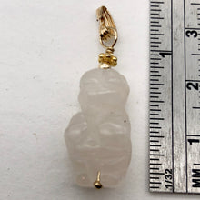 Load image into Gallery viewer, Rose Quartz Goddess Pendant Necklace | Semi Precious Stone Jewelry | 14k gf - PremiumBead Alternate Image 4