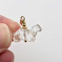 Load image into Gallery viewer, Diplodocus Dinosaur Quartz 14K Gold Filled Pendant 509259QZG - PremiumBead Alternate Image 4