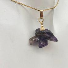 Load image into Gallery viewer, American Eagle Amethyst 14K Gold Filled 1.38" Long Pendant 509263AMG - PremiumBead Alternate Image 10