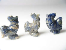 Load image into Gallery viewer, 2 Cute Hand Carved Sodalite Rooster Beads | 21x16x8.5mm | Blue white - PremiumBead Alternate Image 2