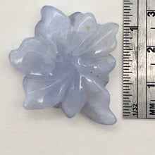 Load image into Gallery viewer, 35.5cts Exquisitely Hand Carved Blue Chalcedony Flower Pendant Bead - PremiumBead Alternate Image 4