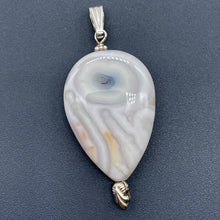 Load image into Gallery viewer, Ocean Jasper Sterling Silver Oval Pendant | 2" Long | White | 1 Pendant |