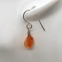 Load image into Gallery viewer, Twist Drop Faceted Carnelian Agate and Sterling Silver Earrings | 1 1/16" (Long) - PremiumBead Alternate Image 8