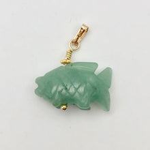 Load image into Gallery viewer, Aventurine Koi Fish Pendant Necklace|Semi Precious Stone Jewelry|14k Pendant - PremiumBead Alternate Image 2