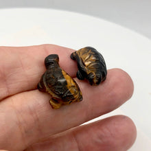 Load image into Gallery viewer, Adorable 2 Tigereye Carved Turtle Beads | 20x12.5x8mm | Brown Gold - PremiumBead Alternate Image 4