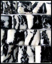 Load image into Gallery viewer, Hot 1 Black & White Zebra Agate Square Bead 008613 - PremiumBead Primary Image 1