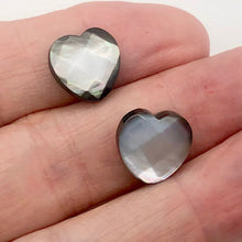 Load image into Gallery viewer, Black Lip Mother of Pearl Heart | 14x14x7 | Black Silver | 2 Bead(s)
