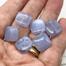 Load image into Gallery viewer, Blue Chalcedony Square Bead Strand | 16x16x5 | Blue | 26 Beads |