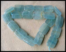 Load image into Gallery viewer, 1 Unique Aquamarine 20x17x5mm to 18x12x4.5mm Rectangle Pendant Bead 008143B - PremiumBead Alternate Image 3