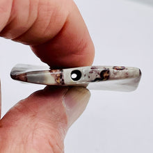 Load image into Gallery viewer, Apache Jasper Wavy Rectangle Pendant Bead | 2 1/2x1 3/4" | Red | 1 Bead |