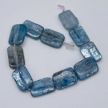 Load image into Gallery viewer, Chatoyant Blue Kyanite Rectangle Bead Strand 110653