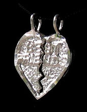 Load image into Gallery viewer, Sterling Silver Best Friends Heart Charm Pendant 9971E - PremiumBead Primary Image 1