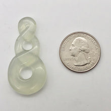 Load image into Gallery viewer, Hand Carved Translucent Serpentine Infinity Pendant with Black Cord 10821L - PremiumBead Alternate Image 4